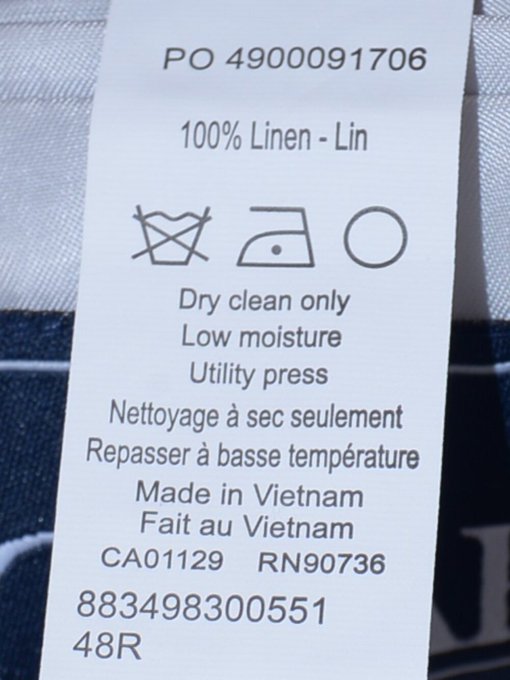 Chaps Ralph Lauren Linen Sport Coat Stone/Oatmeal 48R - Picture 6 of 7